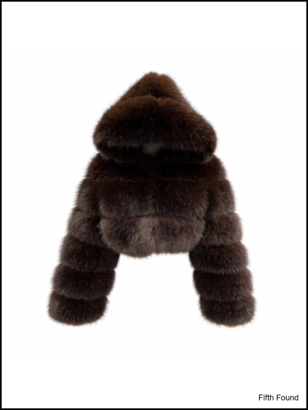 Faux Chinchilla Fox Fur Hooded Bolero Cropped Jacket